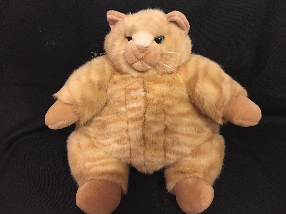 fat orange cat stuffed animal